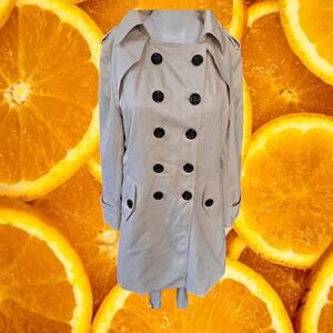 NanJun‎ Double Breasted Tan Trench Coat Size 6